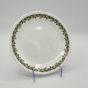 Vintage Corelle Crazy Daisy Spring Blossom Green Luncheon Plate 8.5" Corning USA